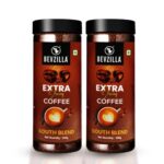 Bevzilla Instant Filter Coffee Powder – South Blend | 70% Coffee, 30% Chicory | Extra Strong | 400g (200g x 2) | Bold Taste | Quick Preparation