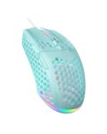 SOLAKAKA Wired Gaming Mouse with Honeycomb Shell,Adjustable 12800 DPI,7 Programmable Buttons,Lightweight Gaming Mice Ergonomic Computer Mouse Gaming for Windows/PC/Mac/Laptop Gamer,Green
