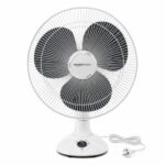 amazon basics 16-Inch Table Fan | Tilting Head | 1400 RPM | Silent Operation | 400mm Sweep Length (Grey)
