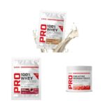GNC Berry Fusion Strength Stack | Mawa Kulfi + Strawberry Whey Protein + Cranberry Creatine | Muscle Recovery & Strength Combo