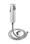 Aquieen ABS Health Faucet Set with 1 Meter SS 304 Shower Tube & Wall Hook (Zura Dual Flow)