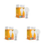 wipro Garnet 10W LED Bulb for Home & Office |Cool Day White (6500K) | B22 Base|220 degree Light coverage |4Kv Surge Protection |400V High Voltage Protection |Energy Efficient | Pack of 3