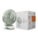 Orient Electric Orbis Rechargeable Personal Fan | 360° Rotation | 1800 mAh Battery | 4 Speed Modes with Timer | Quiet Operation | USB Type-C Charging | Clip-On Mini Fan | Matcha Green