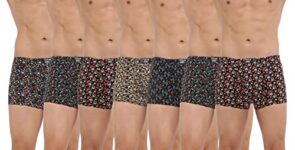 Dollar Bigboss Cotton Blend Men’s Assorted Pack of 7 Printed Trunk (8905474830837_Mbtr-09-Crazymini-Po7-Large