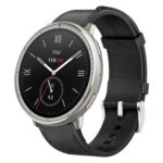 Amazfit Active 2 Premium (Smartchoice) 44mm Smart Watch, Sapphire Glass Display, Free Silicon Strap, Built in GPS, 10day Battery, 5ATM, iOS & Android, 2000 Nits, 160+ Sports Mode, Black Leather