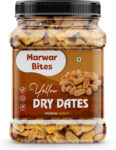 Marwar Bites Premium Dry Dates, Yellow Kharak Grade A | No Added Sugar | Khajoor Dates(1 x 500 g)