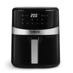 Tower Vortx 4.5L Digital Air Fryer | 1600W | 10 Preset Menus | Cook Samosa, Tikka, Fries & More Oil-Free | 50–200°C | 60-Min Timer | Pre-Heat Mode | 2 Yr Warranty | 9000+ Happy Customers