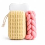 3-in-1 Bath Essentials Set with Exfoliating Body Sponge, Mesh Bath Scrubber & Soft Facial Cleansing Sponge | Spa Kit for Deep Cleansing, Daily Shower & Body Care for Men & Women