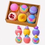 Seychelles Bubble Bath Bombs with Surprise toy Inside,100 gm each (Pack of 6) SLS Free, Gives Rich Foam & Bubbles, Free from Heavy Residues