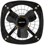 Amazon Basics High Speed Exhaust Fan I 3 Heavy Duty Blades | Rust Resistant Body | RPM 2600 | 9 inch/225mm Sweep Length (Black)