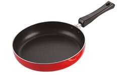Nirlon Non Stick PFOA Free, Non-Toxic, Food Grade Quality Aluminium Fry Pan/Frying pan/Pasta Pan 22cm Diameter Without Lid LPG Stove Compatible Only(3mm_Classic_FP_11)