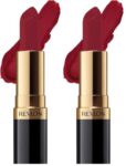 REVLON Super Lustrous Matte Lipstick, 80% Conditioning Ingredients, intance color, Waterproof, Long-Lasting, 100% Vegan Lipstick, It Is Royal (033), 4.25 gm (Pack of 2)