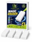 INIIMAYAAZH ENTERPRISES | Magic Eraser Sponge for Wall | Pack of 4 High Density Melamine Sponge | White Cleaning Sponge for Marks | Water Activated Eraser | Multipurpose Cleaning Pad
