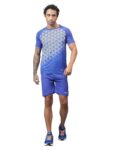 Vector X Adults Mens and Boys Football Soccer Set of Half-Sleeve Jersey with Shorts (Royal Blue, L)