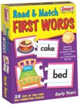 Smart Read & Match First Words Puzzle for Children 4 Years+ | 28 Two-Piece Self-Correcting Sets | Identify Pictures & Match Sight Words | Early Years First Vocabulary & Literacy Activity