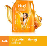 Vivel Glycerin & Honey Body Wash Shower Gel, for Soft, Glowing & Moisturized Skin(1.3 L)