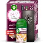 Air Wick 250 ml – Vanilla & Muskmelon (Summer Delights), Refill + Automatic Spray| Freshmatic Air Freshener Kit | 2600 Sprays Guaranteed | Automatic Room Freshener, Bathroom Freshener and Room Spray
