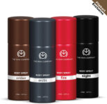 THE MAN COMPANY The Power Quad Deodorant Set – Arctic, Night, Fire and Ember Body Sprays Deodorant Spray  –  For Men(600 ml, Pack of 4)