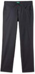 UNITED COLORS OF BENETTON Boy’s Slim Mid Rise Casual Pants (4WB11ECOMI_Grey_6 9 Months)