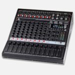 Audio Array AM-Mix10 10-Channel Hybrid USB Mixer with10 Analog+2 Digital Channel (L+R), 48kHz/16-Bit DSP, +48V, USB-C Powered, AUX Sends, Built-In FX, XLR Outputs for Live, Studio & Podcast