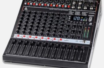 Audio Array AM-Mix10 10-Channel Hybrid USB Mixer with10 Analog+2 Digital Channel (L+R), 48kHz/16-Bit DSP, +48V, USB-C Powered, AUX Sends, Built-In FX, XLR Outputs for Live, Studio & Podcast