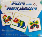 Negi Fun with Hexagon Big Magnetic Puzzle for Kids,300 Pieces in 6 Colours