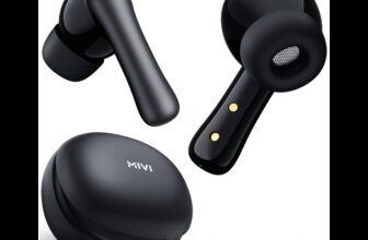 Mivi Duopods I2, 45Hrs Playtime, HD Call, Fast Charging, IPX4, Low Latency, 5.3v Bluetooth(Black, True Wireless)