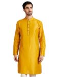 Amazon Brand – Symbol Men’s Festive Solid Long Kurta (Regular Fit) (SY-A22-MNA-ETK-01_M.Mustard_M)