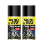 Motomax Chain Lube Aerosol Spray 100 ml, Pack of 2 |Provides Lubrication and corrosion protection of Chain & sprockets for Bikes, Motorbikes, Cars| Avoid Sling Off & Prevent Chain breakage