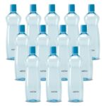 MILTON Pacific 1000 Pet Water Bottles, 1 Litre Each, Set of 12, Sky Blue | BPA Free | Leak Proof | Office Bottle | Gym Bottle | Home | Kitchen | Travel Bottle | Hiking | Treking Bottle | Reusable