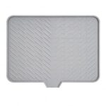 AGILAM- Silicone Dish Drying Mat | Heat Resistant | 22×16 Inch | Grey