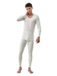 Lux Inferno Men’s Round Neck Thermal Set | Full Sleeves | Regular Fit | Pack of 1 White