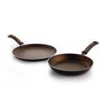 Crystal Vivid Series Nonstick Cookware Set -2 Pcs | Tawa 250 mm + Fry Pan 225 mm | Gas Stove Compatible | Thickness – 2.6 mm