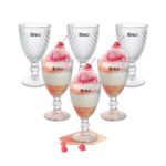 Treo by Milton Astoria Goblet 300 ml I Tall Dessert Bowls with Wide Mouth for Easy scooping Ideal for Serving Sundaes ice Cream or Layered Desserts I for cafes, Parties, or Treats at Home I Set of 6
