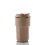 Asian Plastowares Java Mug 350ml Insulated Coffee & Tea Cup | Seen on Farah Khan Show! | Thermoware Spill-Proof Travel Mug | Rose Beige Christmas Gift & Winter Essential