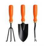 Ocean Mart Garden Tool Set of 3 Pcs – Home Tools & Gardening Tools Kit for Home Garden- (Big Trowel, Cultivator, Weeder) – Terrace Gardening Accessories, Gardening Essentials, Garden Tools Heavy Duty