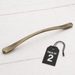 Atom 11.8 Inch Zinc Handle | Antique Finish | Wardrobe Grip, Drawer Pull, Cupboard Bar, Cabinet Fitting | Pack of 2 | CH-548