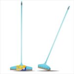 GEBI Floor Wiper| Telescopic Handle| High-Quality Rubber Blade, No Bending Required, Wide Base for Fast Cleaning| 16 inches wide blade| Assorted colours| Pack of 1 |