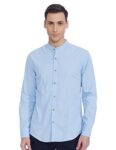 Amazon Brand – INKAST Men’s Solid Slim Casual Shirt (AZ-INK-RFS-MD-07_Skly Blue M)