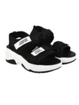 Shoetopia girls Jojo Black Sandal – 4 UK (Girls-Jojo-Black)