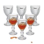 Treo by Milton Astoria Shot Glasses I Set of 6 (65 ml) | Elegant Fluted mini Glasses with Geometric Design for Shots, mocktails, tasters & Parties
