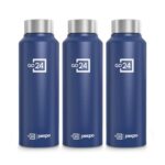 Go24 pexpo Stainless Steel Water Bottle Chromo Denim Blue 750ml