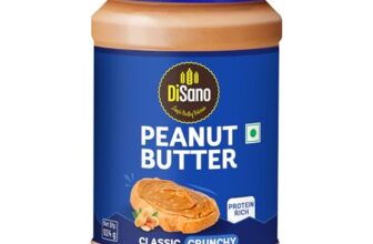 DiSano Classic Peanut Butter Crunchy, 924g, 25g Protein, Roasted Peanuts, Ideal for Pre & Post-Workout, Healthy Spread for Breakfast & Snacking