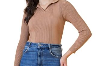 98 Degree North Women Spread Collar Sweater-G1577-L.Camel_XL