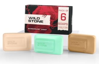 Wild Stone Ultra Sensual, Forest Spice and Musk Soaps for Bath, (Pack of 6, 100gm each) | Grade 1 soaps | Refreshing Bath Soap for Men | Skin-Friendly and Energizing