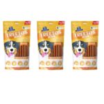 Dr. Pets Pack of 3 (85g Each) Treetos Chicken Stix Dog Treats | Banana Oats Flavour | Soft Chew Sticks for Puppies & Adult Dogs | Training Reward Snacks | Easy to Chew | Pouch Pack