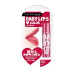 Maybelline New York Lip Balm, With SPF, Moisturises and Protects from the Sun, Pink Lolita & Baby Lips Cherry Kiss, Baby Lips, Berry Crush, 4g