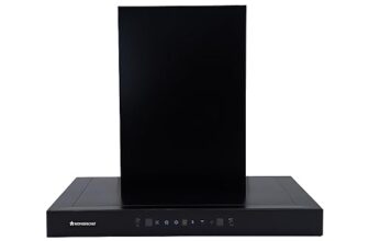 Wonderchef Ultima D-Lite 60cm 1400 m3/hr Auto Clean Curved Glass Chimney | Baffle Filter | Powerful suction | Touch + 3 speed Motion Sensor control | Low Noise | 7 Year Warranty | Black
