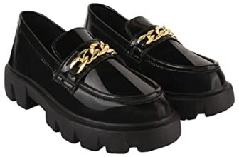 Shoetopia Girls L-22 Black Dress Shoe – 8 UK (Girls-L-22-Black)
