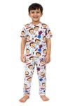 Ninos Dreams Boys Cotton Half Sleeves Chhota Bheem All Over Printed Tshirt & Pajma Set/Summer Clothing Set/Night Suit
